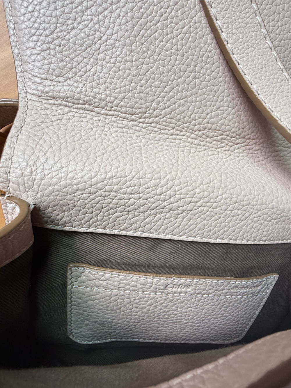 Chloé Off-White Pebbled Leather Crossbody Saddle Bag - Picture 4 of 9